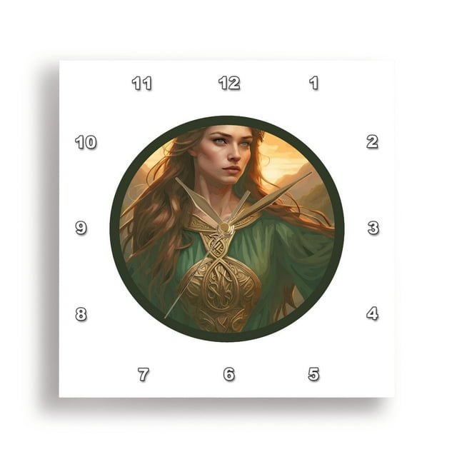 3dRose, Dwynwen The Patron Saint Of Lovers Cut Out, 10x10 Wall Clock ...