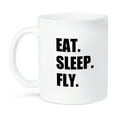 thumbnail image 1 of 3dRose, Eat Sleep Fly - fun gifts for pilots flight crew and frequent flyers, 15oz Mug, 1 of 3
