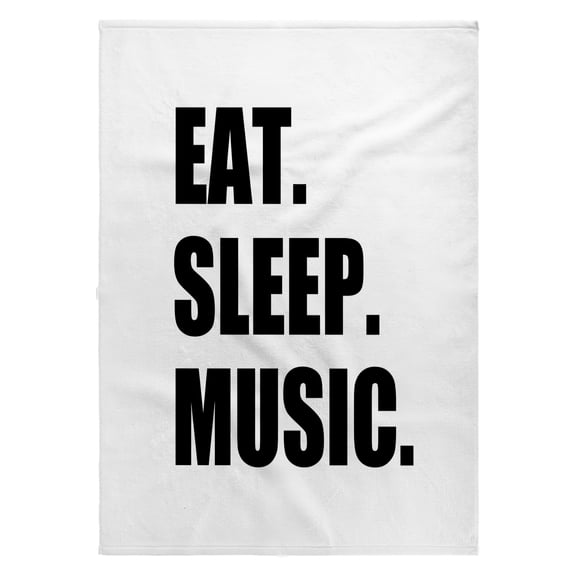 3dRose, Eat Sleep Music - fun text gift for musicians DJs and musical lovers, 22x30 Bath Hand Pool Towel