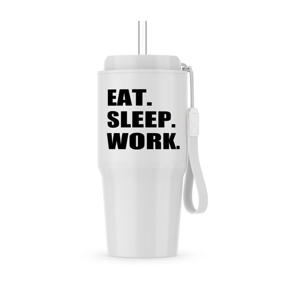 Eat Sleep Work - Black Text - Funny Workaholic Gifts - Good Worker, 20oz Tumbler
