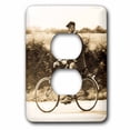 thumbnail image 1 of 3dRose, Edwardian English Gentleman Riding a Bicycle in the Countryside 1910, 2 plug outlet cover, 1 of 1