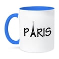 thumbnail image 1 of 3dRose, Eiffel Tower, 15oz Two-Tone Blue Mug, 1 of 7