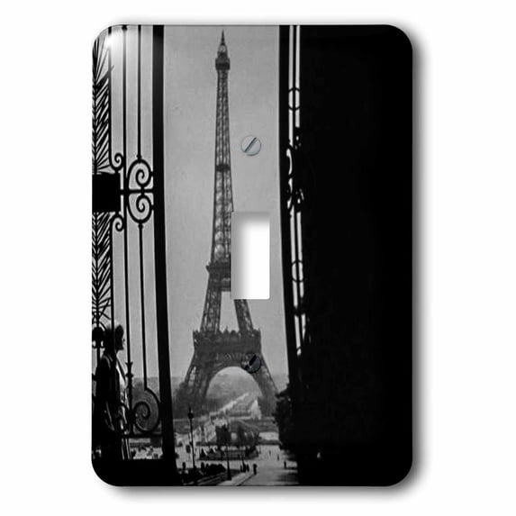3dRose, Eiffel Tower Champs de Mars from Trocadoer Palace Paris France Vintage, single toggle switch