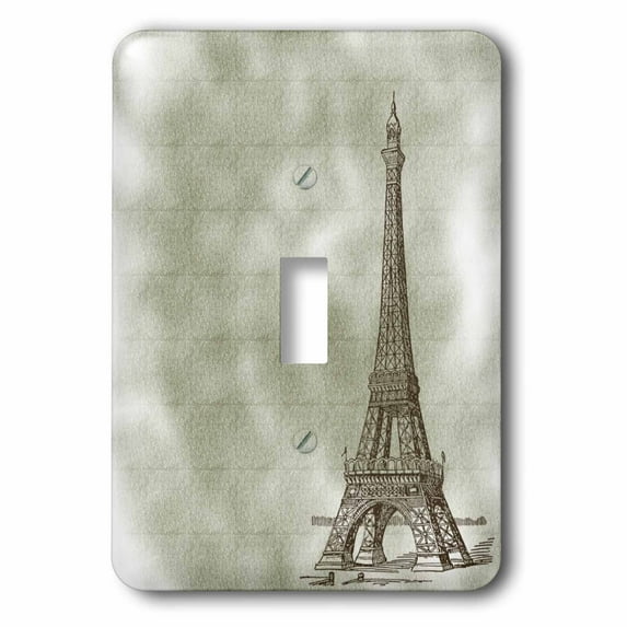 3dRose, Eiffel Tower Vintage Art - Paris, single toggle switch