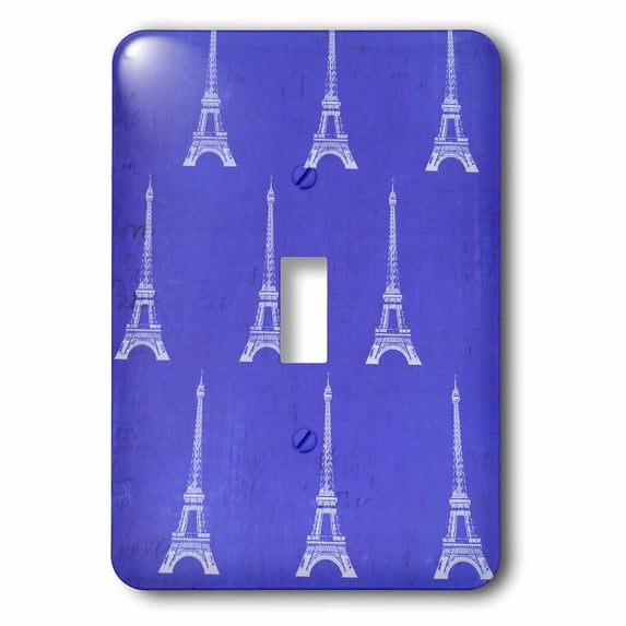 3dRose, Eiffel Towers On Purple, single toggle switch