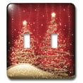 thumbnail image 1 of 3dRose, Elegant Christmas Sparkling Trees Red, double toggle switch, 1 of 1