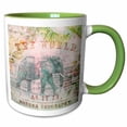 thumbnail image 1 of 3drose, Elephant Illustration with Typography, 15oz Two-tone Green Mug, 1 of 6
