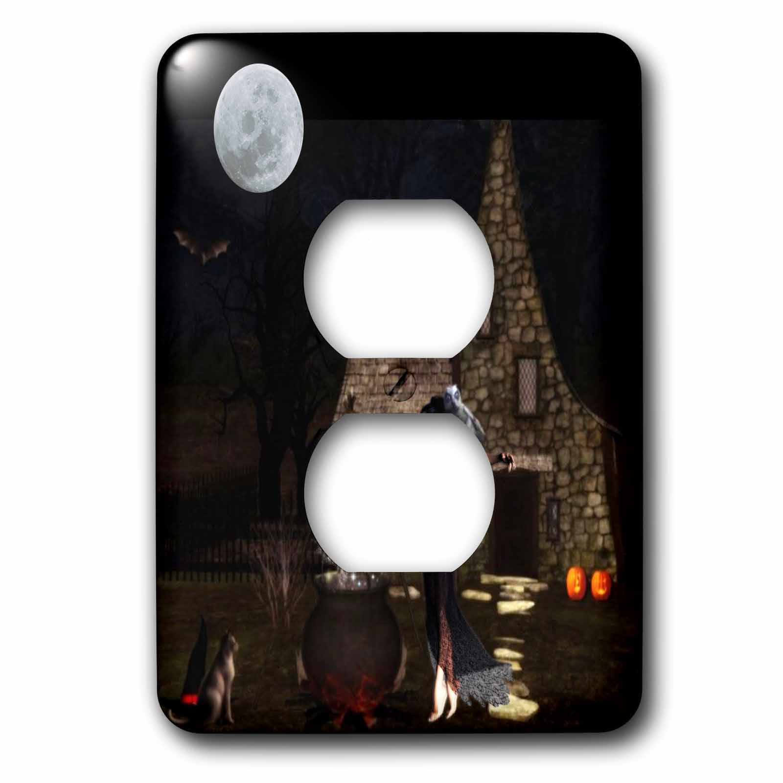 3dRose, Elf Witch Halloween, 2 plug outlet cover