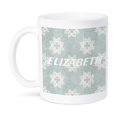 thumbnail image 1 of 3dRose, Elizabeth In White On Snowflake Background, 11oz Mug, 1 of 7