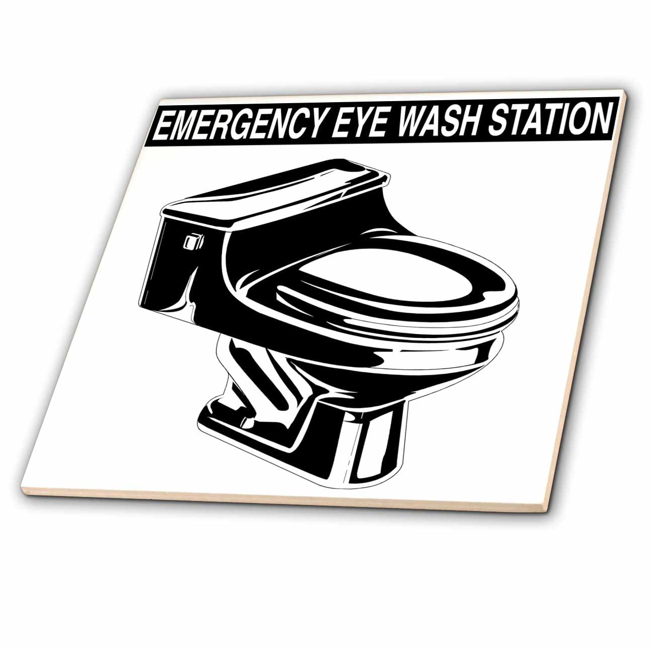 3dRose, Emergency Eyewash Station, 12 Inch Ceramic Tile