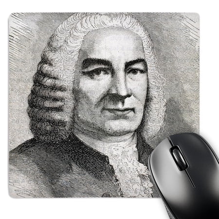 3dRose, Engraving of Bach, German composer, Historical Art - HI12 PRI0216 - Prisma, MousePad