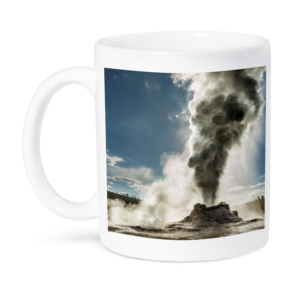 3dRose, Erupting Castle Geyser, Upper Geyser Basin, Yellowstone NP, Wyoming., 15oz Mug
