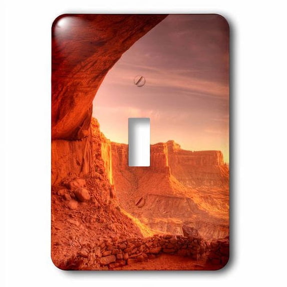 3dRose, Evening light on False Kiva, Island in the Sky, Canyonlands NP, Utah, single toggle switch