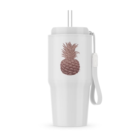 Exotic Rose Gold Metallic Pineapple , 20oz Tumbler