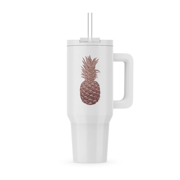 Exotic Rose Gold Metallic Pineapple , 30oz Tumbler