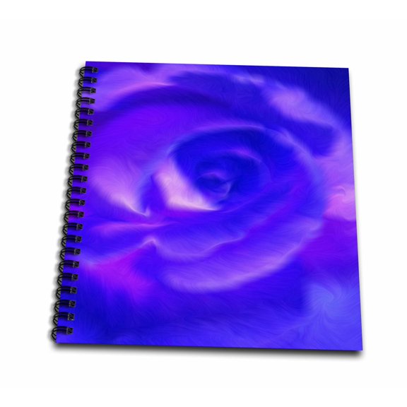 3dRose, Eye of the Blue Purple Rose , Mini Notepad 4 x 4 inch