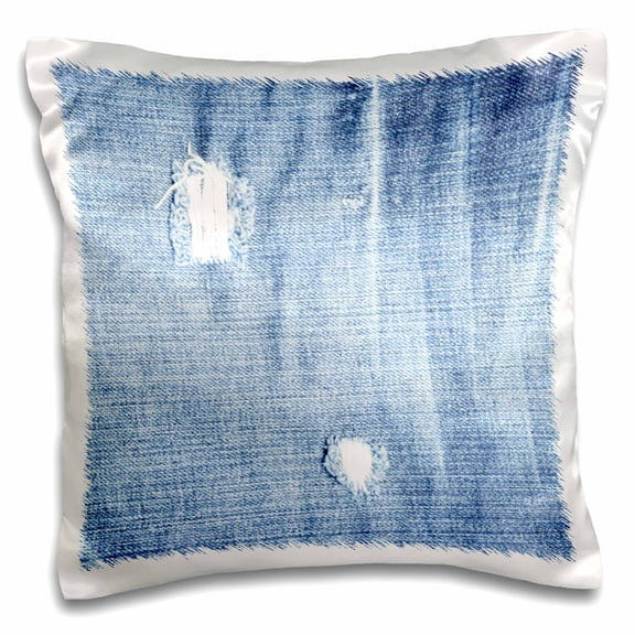 3drose, Faded Denim - Blue Jeans - Fashion - Art, 16x16 inch Pillow Case