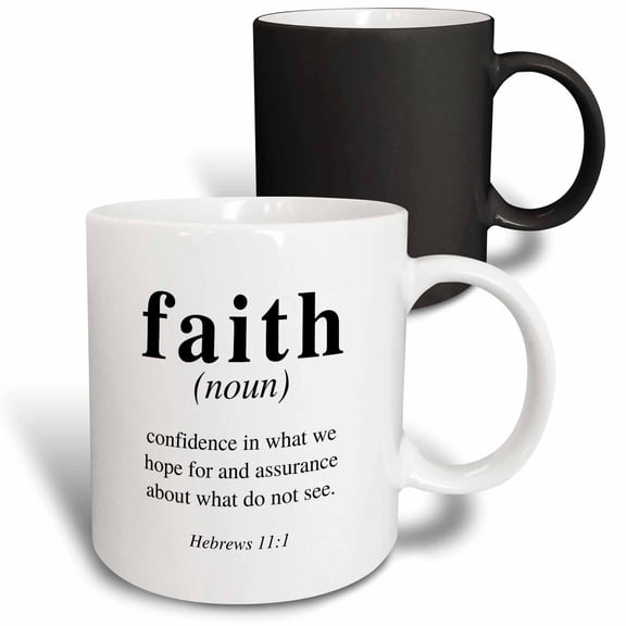 3drose, Faith Hebrews Eleven One, 11oz Magic Transforming Mug
