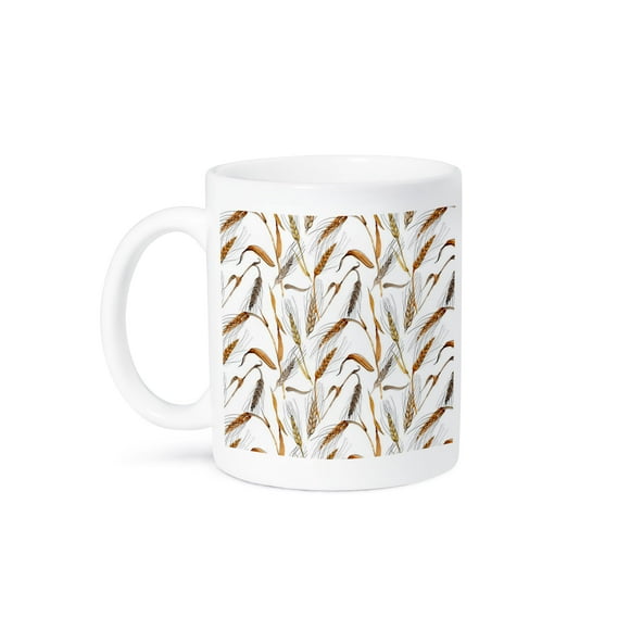 3dRose, Fall Stalks Of Wheat Pattern, 11oz Mug