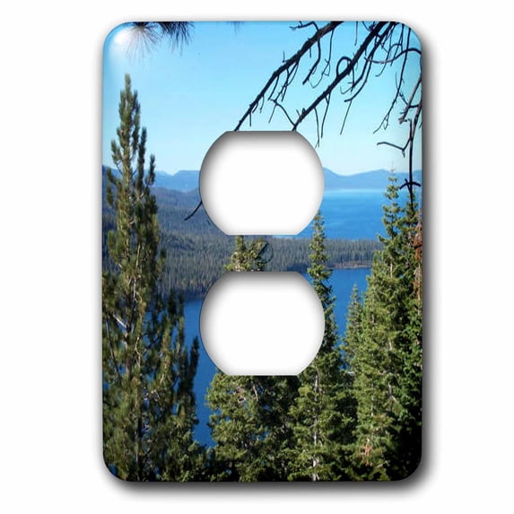 3dRose, Fallen Leaf Lake and Lake Tahoe South Shore, 2 plug outlet cover