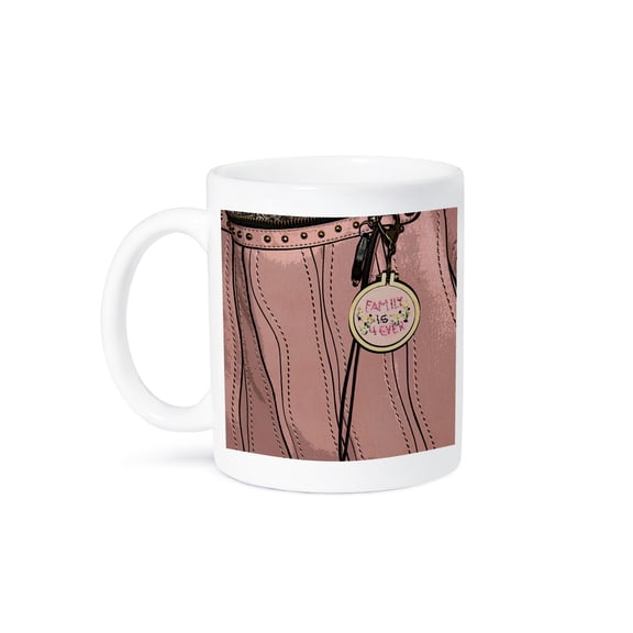 3dRose, Family is forever a belief of the LDS people embroidered on a purse, 15oz Mug