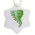 thumbnail image 1 of 3drose, Fartnado Twirling in the Air, 3 inch Snowflake Porcelain Ornament, 1 of 7