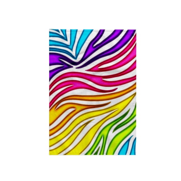 3dRose, Faux Glow Effect Rainbow Multi Color Zebra Stripes Girly Trendy Pattern, 15x22 Hand Towel