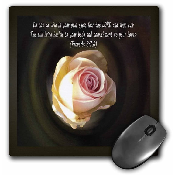 3dRose, Fear the Lord and Shun Evil (Proverbs 3-7,8), MousePad