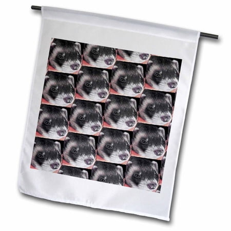 3dRose, Ferret Pattern, 12 x 18 inch Garden Flag