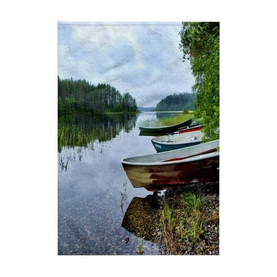 3dRose, Finlandia, Savonlinna, lake bank and vegetation, 15x22 Hand Towel
