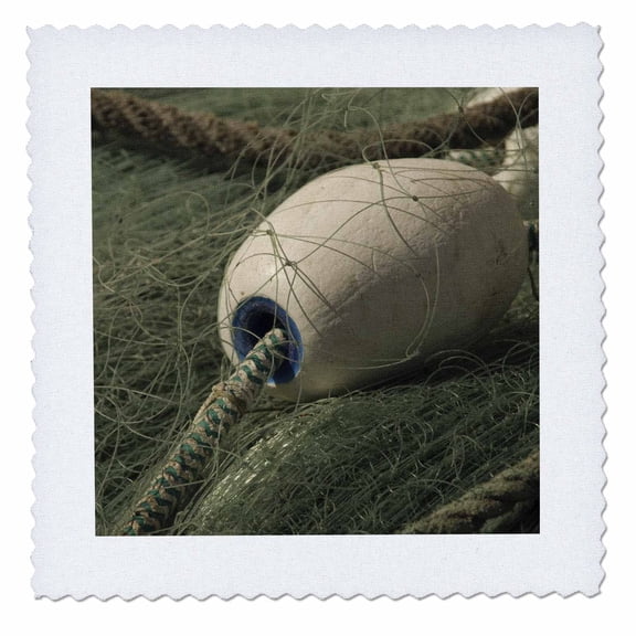3dRose, Fishing Net, Buoys, Gooseberry Point, Bellingham, WA - US48 RSC0081 - Roddy Scheer, 10x10 inch quilt square