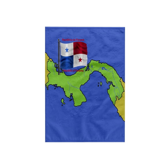 3dRose, Flag and Map of Panama with Republic of Panama printed in both English and Spanish.., 15x22 Hand Towel