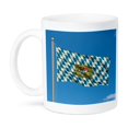 thumbnail image 1 of 3dRose, Flag of Bavaria on a flag pole with blue sky Bavarian, 15oz Mug, 1 of 3