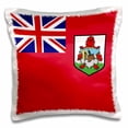thumbnail image 1 of 3dRose, Flag of Bermuda island - British red flag with Bermudian coat of arms - lion shield Quo Fata Farunt, 16x16 inch Pillow Case, 1 of 1