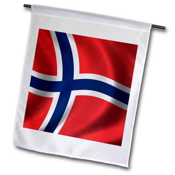 3dRose, Flag of Bnorway waving in the wind country national Norwegian, 12 x 18 inch Garden Flag