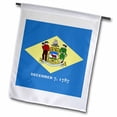 thumbnail image 1 of 3dRose, Flag of Delaware with coat of arms - US American state - United States of America - colonial blue, 12 x 18 inch Garden Flag, 1 of 1