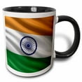 thumbnail image 1 of 3drose, Flag of India Waving in the Wind, 15oz Two-tone Black Mug, 1 of 6