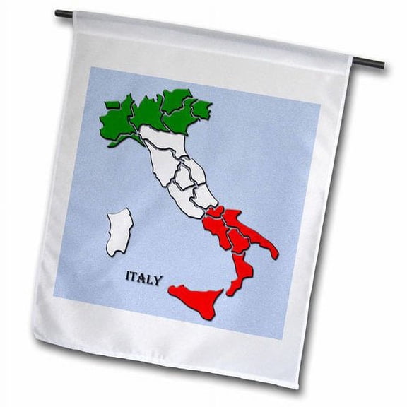 3dRose, Flag of Italy Map, 12 x 18 inch Garden Flag