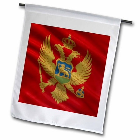 3dRose, Flag of Montenegro waving in the wind, 12 x 18 inch Garden Flag