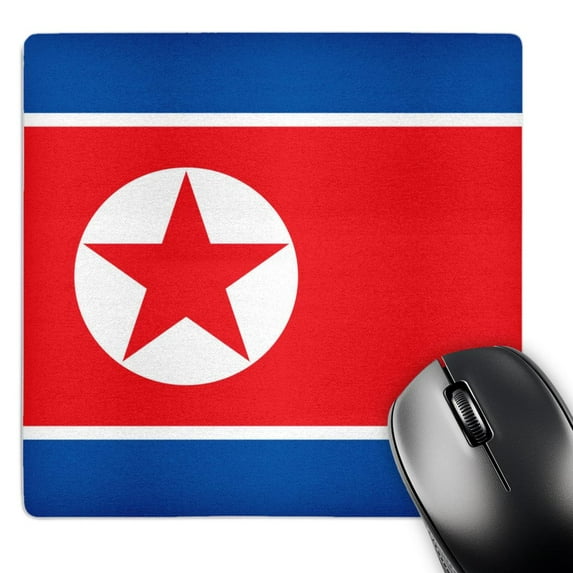 3dRose, Flag of North Korea. Korean blue red white star Democratic Peoples Republic of Korea DPRK world Asia, MousePad