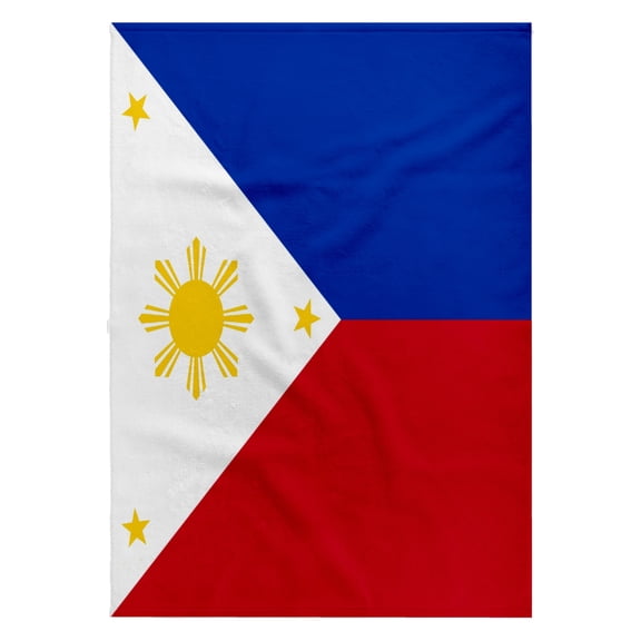 3dRose, Flag of the Philippines Filipino blue red white with golden yellow sun and stars Pambansang Watawat, 22x30 Bath Hand Pool Towel