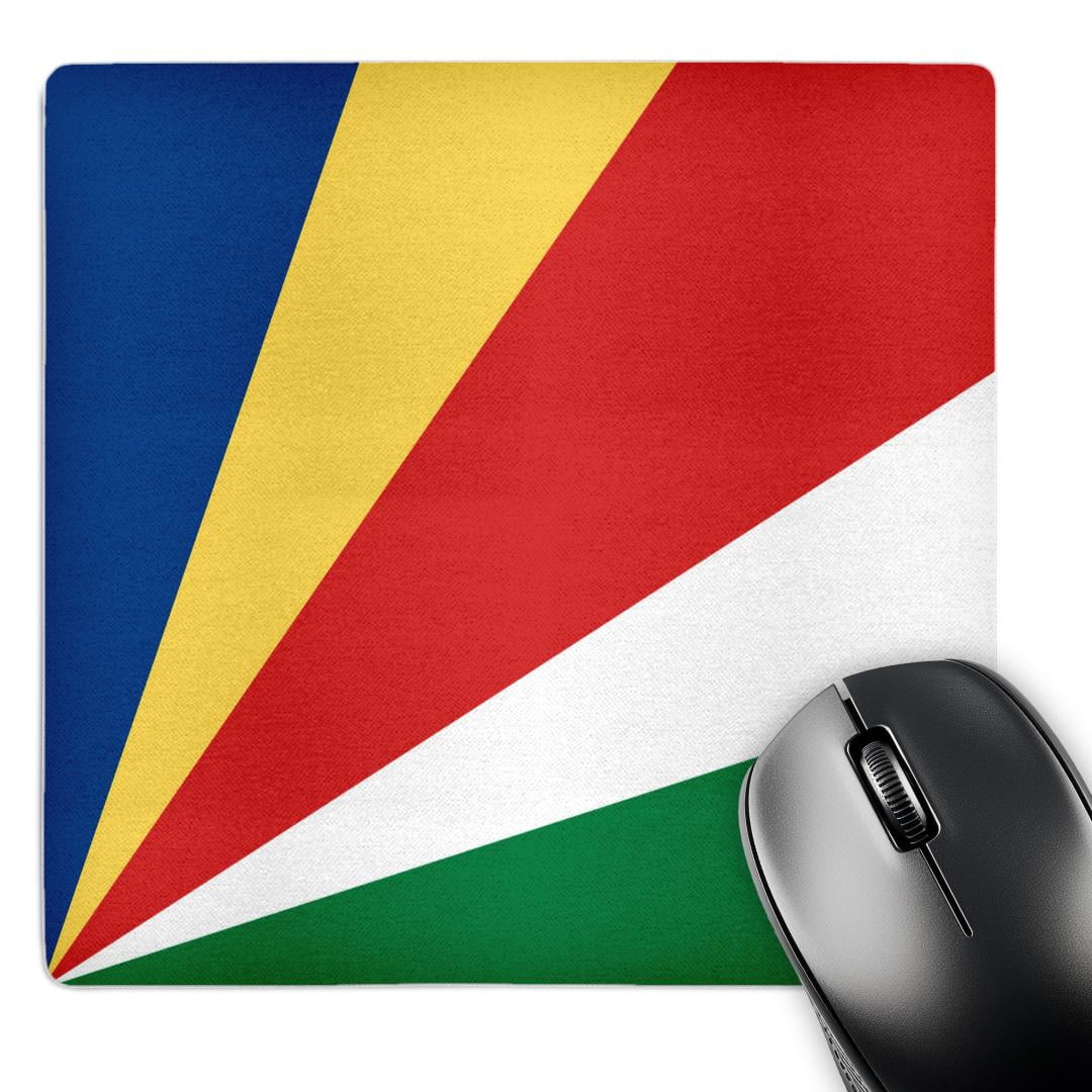 3dRose, Flag of the Seychelles - diagonal blue yellow red white green ...
