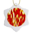 thumbnail image 1 of 3dRose, Flames, Fire, 3 inch Snowflake Porcelain Ornament, 1 of 7