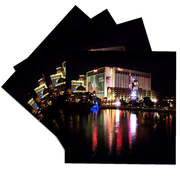 3dRose, Flamingo Casino in Las Vegas Nevada, Set of 4 Ceramic Tile Coasters