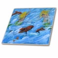 thumbnail image 1 of 3dRose, Flirty Mermaids and Dolphins, 6 Inch Ceramic Tile, 1 of 1