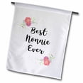 thumbnail image 1 of 3dRose, Floral Best Nonnie Ever pretty watercolor pink flowers Grandma love, 12 x 18 inch Garden Flag, 1 of 1