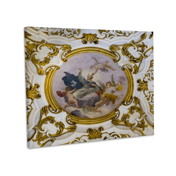 3dRose, Florence. Ceiling paintings and frescoes in Santa Maria Novella, Museum Grade Canvas Wrap 20x16