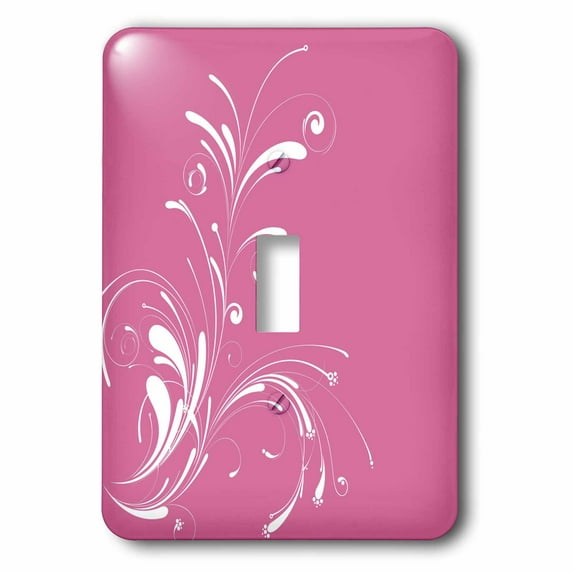3dRose, Florish in Pink, single toggle switch