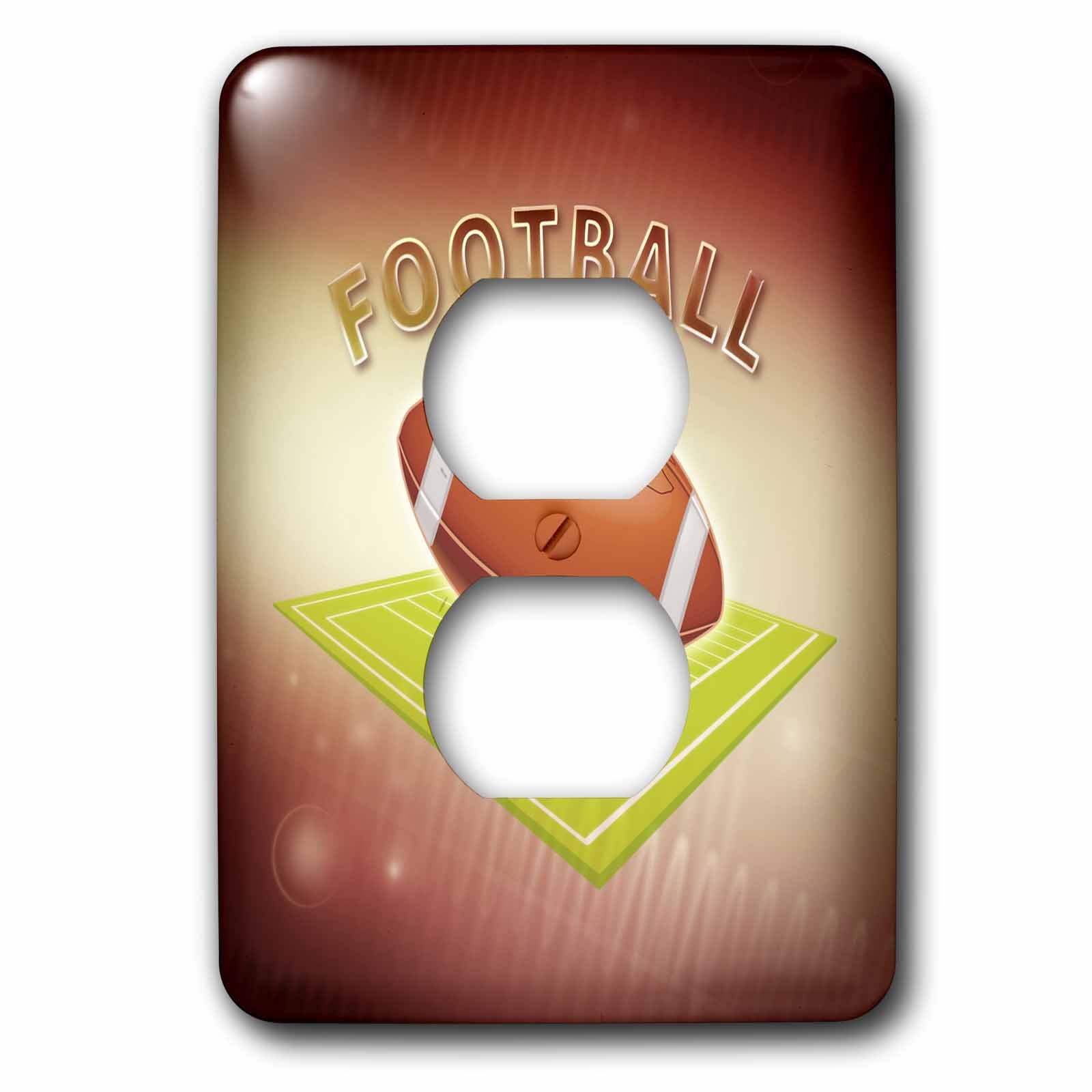 3dRose, Football, 2 plug outlet cover