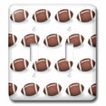 thumbnail image 1 of 3dRose, Football Pattern, double toggle switch, 1 of 1